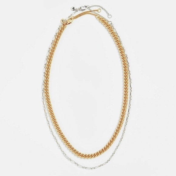 Madewell Mixed Metal Chain Necklace Set - Picture 1 of 13